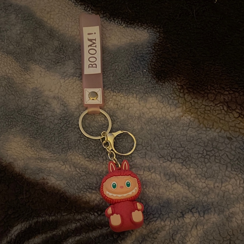 Boom Pink Labubu Key Holder